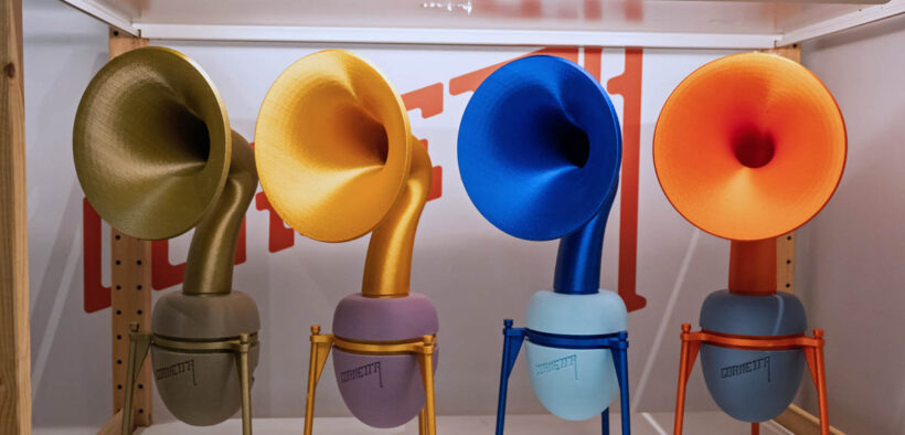 The Cornetta is a handcrafted Bluetooth speaker inspired by vintage gramophones and built in entrepreneur Héctor Montalvo’s workshop in Cataño.