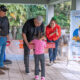 Carlos Budet, chairman of the Fransglobal Charity Foundation board, presents a gift during a donation event supporting Hogar Cuna San Cristóbal in Puerto Rico.