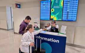Young participants from the Puerto Rican Down Syndrome Foundation demonstrated how the Sunflower lanyard can support a more respectful travel experience during the program’s launch at Luis Muñoz Marín International Airport.