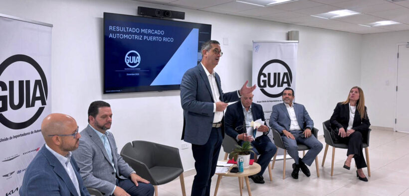 José Ordeix, outgoing chair of the United Automobile Importers Group, stands as he discusses Puerto Rico’s new-car market performance in 2025.