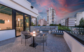 The rooftop lounge at Magdalena 1163 in San Juan’s Condado district was designed for small gatherings, private dinners and events.
